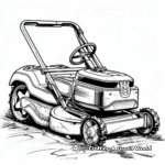Self-Propelled Lawn Mower Coloring Pages 1