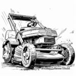Self-Propelled Lawn Mower Coloring Pages 2