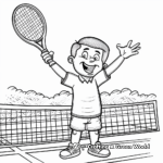 Serene Tennis Court Coloring Pages 1