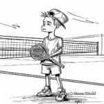 Serene Tennis Court Coloring Pages 2