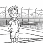 Serene Tennis Court Coloring Pages 3