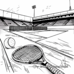 Serene Tennis Court Coloring Pages 4