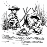 Setting up Camp: Lewis and Clark Coloring Pages 1