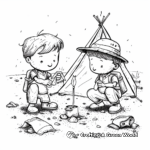 Setting up Camp: Lewis and Clark Coloring Pages 2