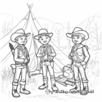 Setting up Camp: Lewis and Clark Coloring Pages 3