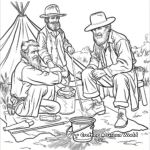 Setting up Camp: Lewis and Clark Coloring Pages 4