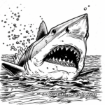 Shark Infested Waters: Ocean-Scene Coloring Pages 3