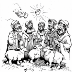 Shepherd Scene Epiphany Coloring Pages 3