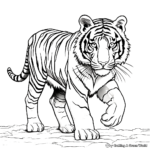 Siberian Tiger Hunt Coloring Pages 3