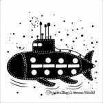 Silhouette Submarine Coloring Pages 1