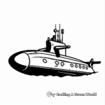 Silhouette Submarine Coloring Pages 2