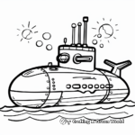 Silhouette Submarine Coloring Pages 4