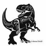 Silhouette T-Rex Coloring Pages for Artists 1