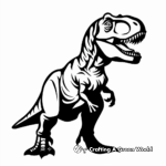 Silhouette T-Rex Coloring Pages for Artists 2