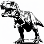 Silhouette T-Rex Coloring Pages for Artists 3