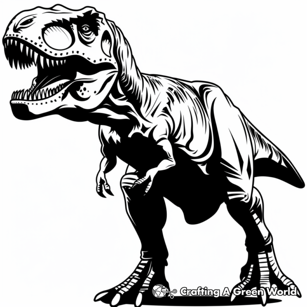 Jurassic World T Rex Coloring Pages - Free &amp; Printable!