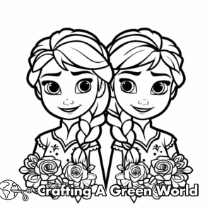 Anna And Elsa Coloring Pages - Free & Printable!
