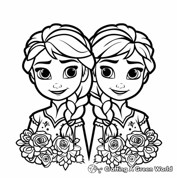 Simple Anna Anna And Elsa Coloring Pages - Free & Printable!