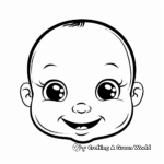 Simple Baby Face Blank Coloring Pages 1