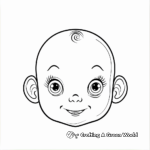 Simple Baby Face Blank Coloring Pages 2
