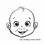 Simple Baby Face Blank Coloring Pages 3