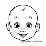 Simple Baby Face Blank Coloring Pages 4