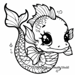 Simple Baby Sea Serpent Coloring Pages for Children 1