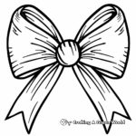 Simple Bow Clip Coloring Pages for Children 1