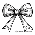 Simple Bow Clip Coloring Pages for Children 2