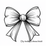 Simple Bow Clip Coloring Pages for Children 3