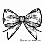 Simple Bow Clip Coloring Pages for Children 4