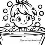 Simple Bubble Bath Coloring Pages for Kids 3