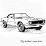 Simple Chevy Camaro Coloring Pages for Kids 3