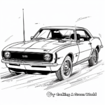 Simple Chevy Camaro Coloring Pages for Kids 4