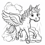 Simple Child-Friendly Pegasus Coloring Pages for Kids 1