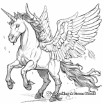 Simple Child-Friendly Pegasus Coloring Pages for Kids 3