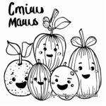 Simple Children's Menu Coloring Pages for Kids 1