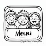 Simple Children's Menu Coloring Pages for Kids 3