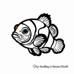 Simple Clownfish Outline Coloring Pages for Children 1