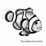 Simple Clownfish Outline Coloring Pages for Children 4