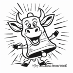 Simple Cow Bell Coloring Pages for Children 1