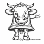 Simple Cow Bell Coloring Pages for Children 2