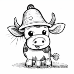 Simple Cow Bell Coloring Pages for Children 3