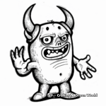 Simple Demon Minion Coloring Pages for Kids 1
