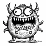 Simple Demon Minion Coloring Pages for Kids 2