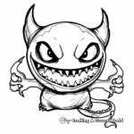 Simple Demon Minion Coloring Pages for Kids 4