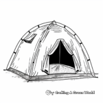 Simple Dome Tent Coloring Pages 2