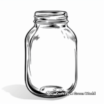 Simple Empty Pickle Jar Coloring Pages 1