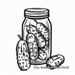 Simple Empty Pickle Jar Coloring Pages 2