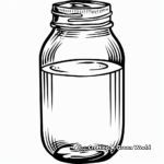 Simple Empty Pickle Jar Coloring Pages 3
